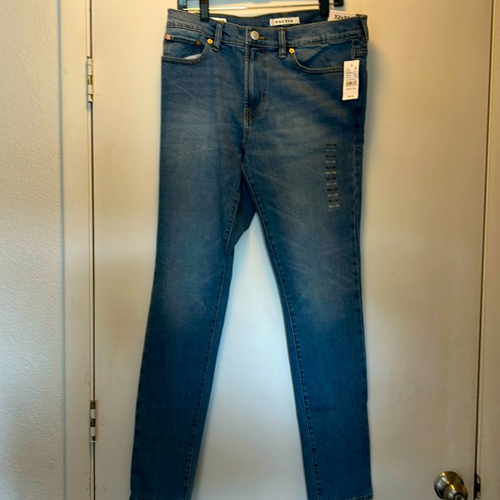 MENS PAC SUN STACKED SKINNY JEANS
COLOR: MEDIUM INDI 
32x32 New with tags